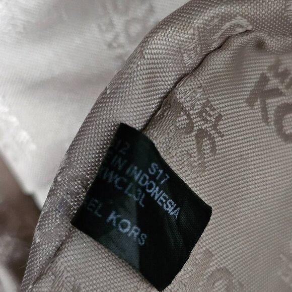 MICHAEL KORS Whipped Chelsea Brown Leather Gold Chain Large Shoulder Bag COA - Picture 14 of 15